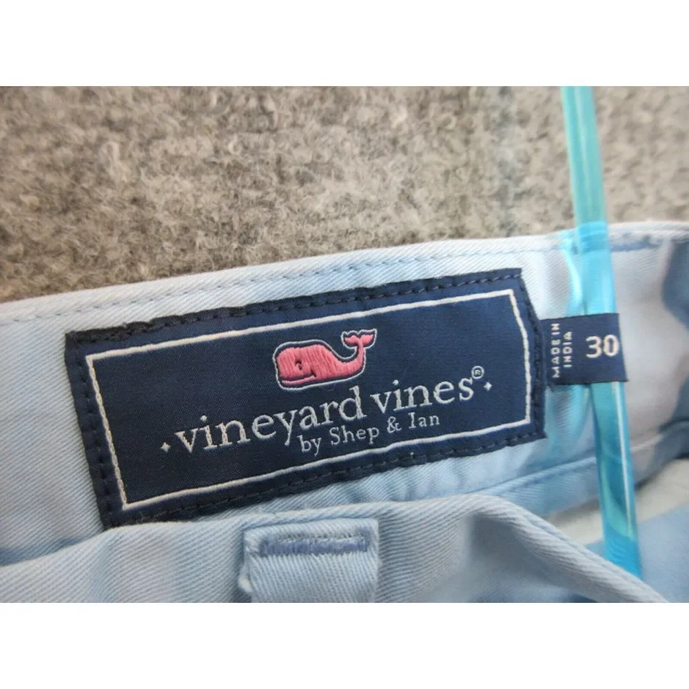 Vineyard Vines Shorts Mens Adult 30‎ Blue Chino Preppy Casual Whale Logo 30X16